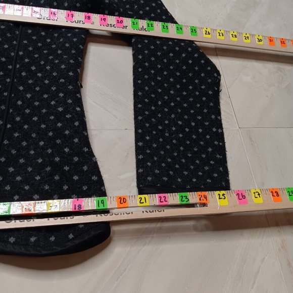 Icelandic design Wool Cardigan MEDIUM Gray Sweater Silk Neck Polka-dot jacket - Picture 6 of 16